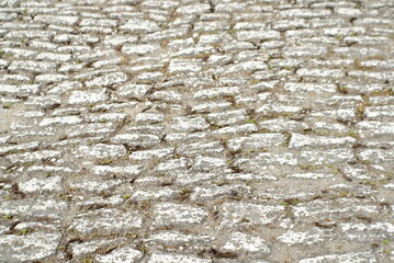 the road is paved with sandstone 