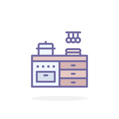 Kitchen icon in filled outline style.