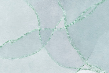 Obraz premium Mint green gradient watercolor background. Hand drawn aquarelle texture. Light green background