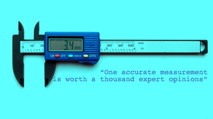 Motivational and inspirational quote. Labor Day quote under blue background with measure tool.