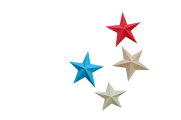 Holiday origami paper stars