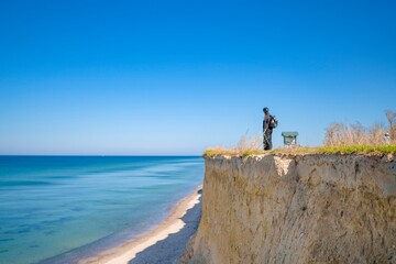 Ostsee Darß  Steilküste Vorsicht! Absturz und Abbruchgefahr nicht klettern Abstand halten Erosion an Kreideküste