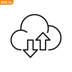 cloud tech icon symbol template for graphic and web design collection logo vector illustration