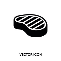 Steak vector icon. Modern, simple flat vector illustration for website or mobile app.Steak symbol, logo illustration. Pixel perfect vector graphics	
