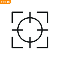 target focus icon symbol template for graphic and web design collection logo vector illustration
