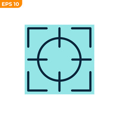 target focus icon symbol template for graphic and web design collection logo vector illustration