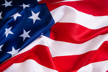 American flag background. Concept for independence, memorial day or labor day. Culture of USA. Stars and stripes.