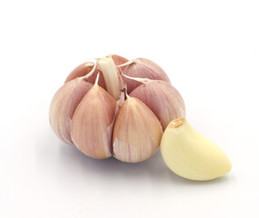 Garlic isolated on white background