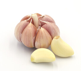 Garlic isolated on white background