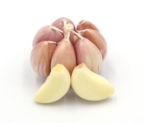 Garlic isolated on white background