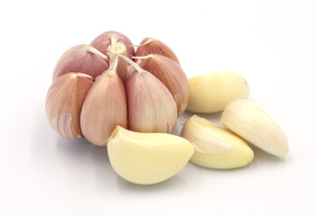 Garlic isolated on white background