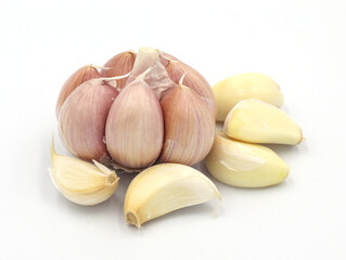 Garlic isolated on white background
