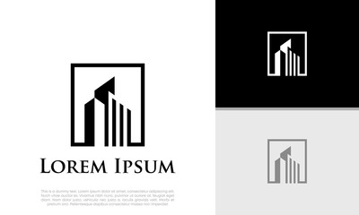 Real Estate Logo. Luxury Logo. Construction Architecture Building Logo Design Template Element	