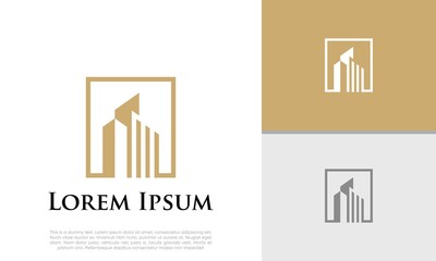 Real Estate Logo. Luxury Logo. Construction Architecture Building Logo Design Template Element	