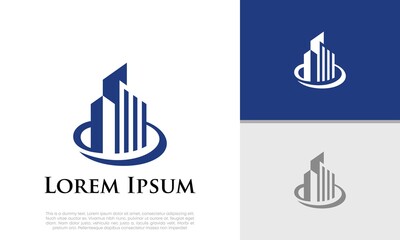 Obraz premium Real Estate Logo. Luxury Logo. Construction Architecture Building Logo Design Template Element 