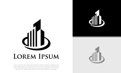 Real Estate Logo. Luxury Logo. Construction Architecture Building Logo Design Template Element	