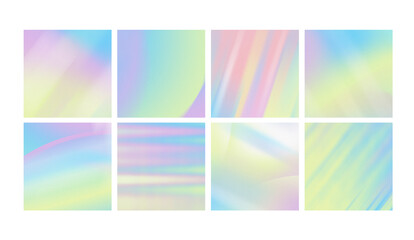 Pastel Gradient social media post Background templates. Blue, green rainbow Abstract Grainy square collection