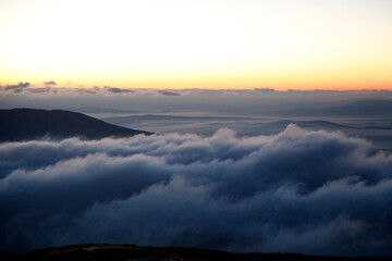 sunrise over the mountains