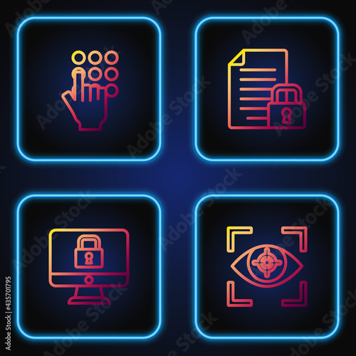 Set Line Eye Scan, Lock On Monitor, Password Protection ...