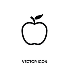 Apple vector icon. Modern, simple flat vector illustration for website or mobile app.Apple fruit symbol, logo illustration. Pixel perfect vector graphics	