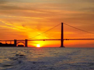 Papier Peint photo Pont du Golden Gate golden gate bridge at sunset