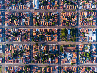 Foto aérea de quarteirões