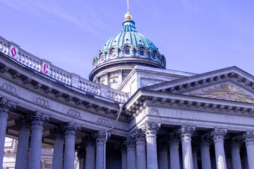 Saint Petersburg, Russia, May 22, 2021, Kazan Cathedral.