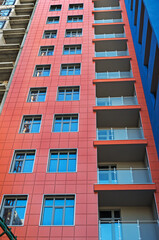 Under construction modern multistory building