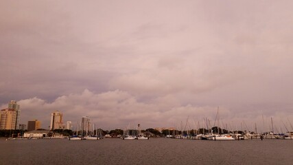 Fototapeta premium clouds over city