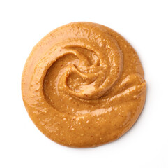 Fototapeta premium peanut butter on white background