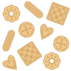 Cookies. Seamless vector pattern