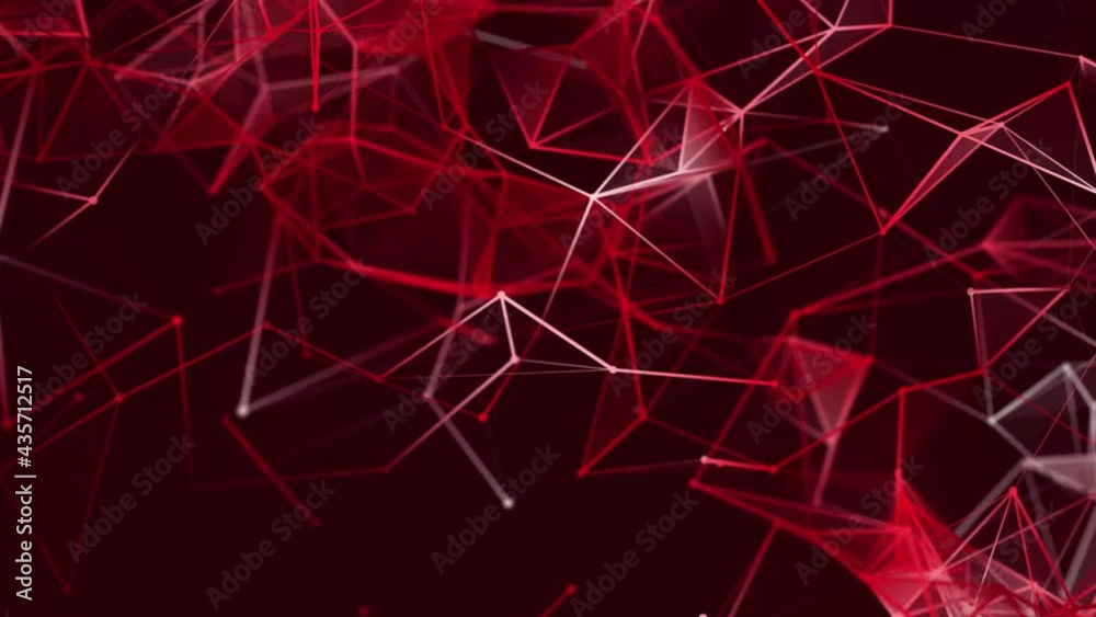 Poster abstract colored polygonal space with dots and lines motion. data technology and scientific illustra