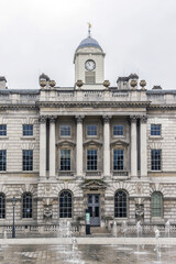 Somerset House - large neoclassical building (1776) in central London. England, UK.