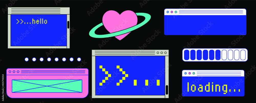 Aufkleber User interface of desktop with command-line terminal window.