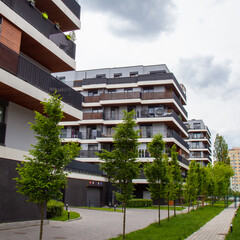 Obraz na płótnie Canvas Modern apartment blocks, housing estates. 