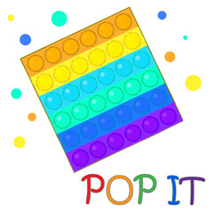 Pop it bright popular novelty antistress toy simple dimple for the development of fine motor skills of fingers in children and adults