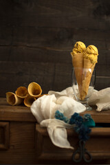 vanilla ice cream cone