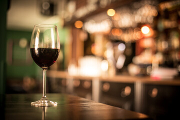 Glass of red wine