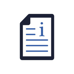 Fototapeta premium Information Paper Icon