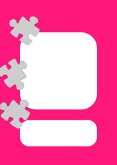 Vertical illustration format A4 - the design of the screen of the phone or tablet for inscriptions and photos