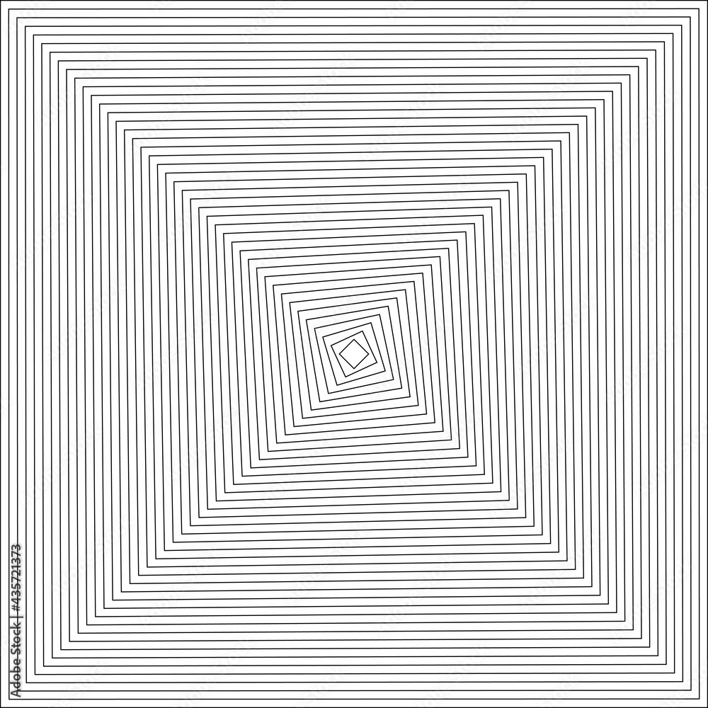 Aufkleber Vector in one squares. Vector squares tunnel.