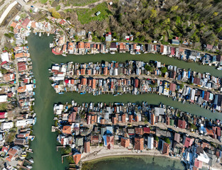 Aerial panorama of Fishing Village (Ribarsko Selishte), Bulgaria