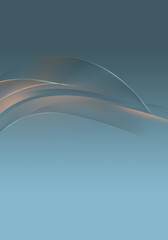 Abstract background waves. Pastel blue and orange abstract background for wallpaper or business card