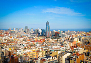 Fototapeta na wymiar Barcelona City View
