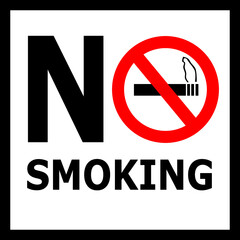 Illustration of no smoking sign