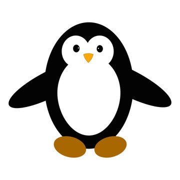 cute penguin vector image illustration, suitable for greeting card or printing on  shirt