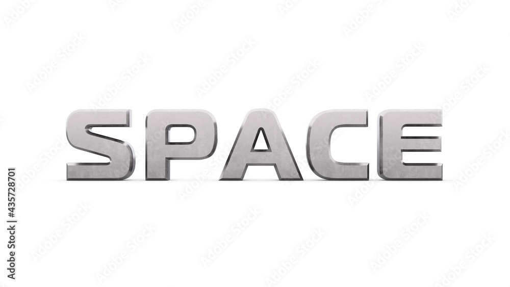 Poster Gray metallic 3d text 