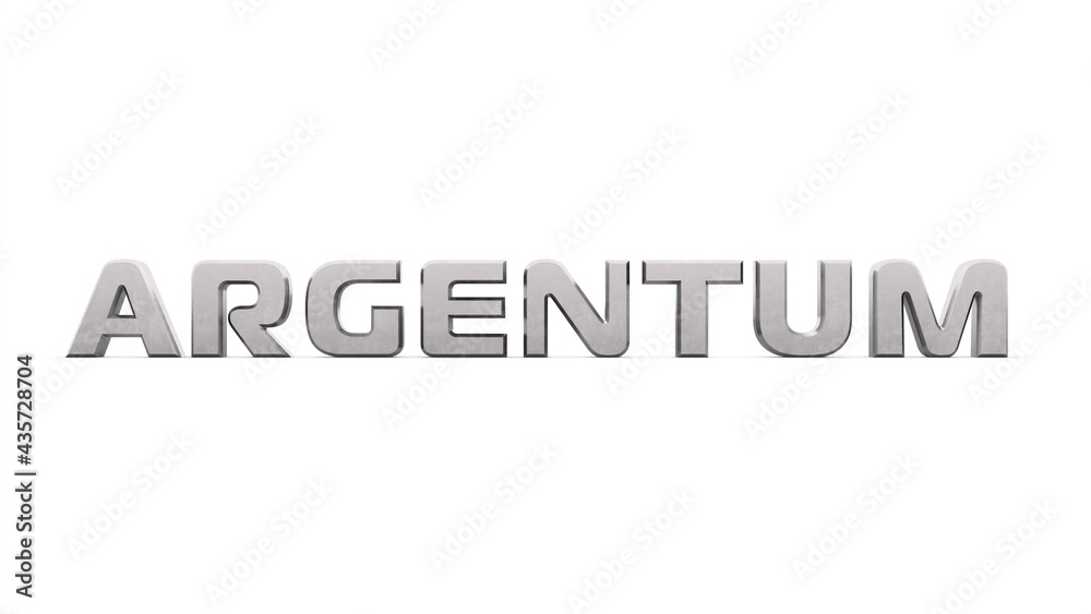 Poster gray metallic 3d text 