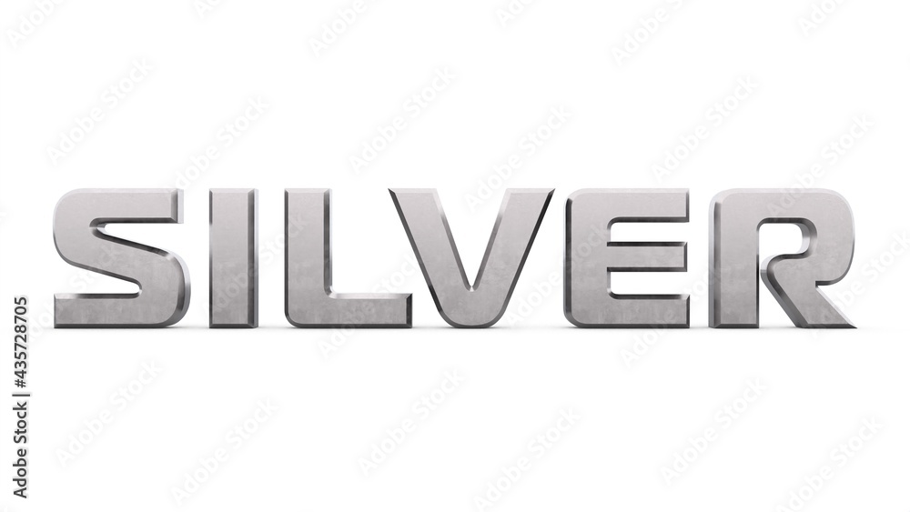 Poster gray metallic 3d text 