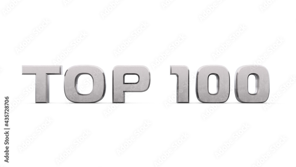 Poster gray metallic 3d text 